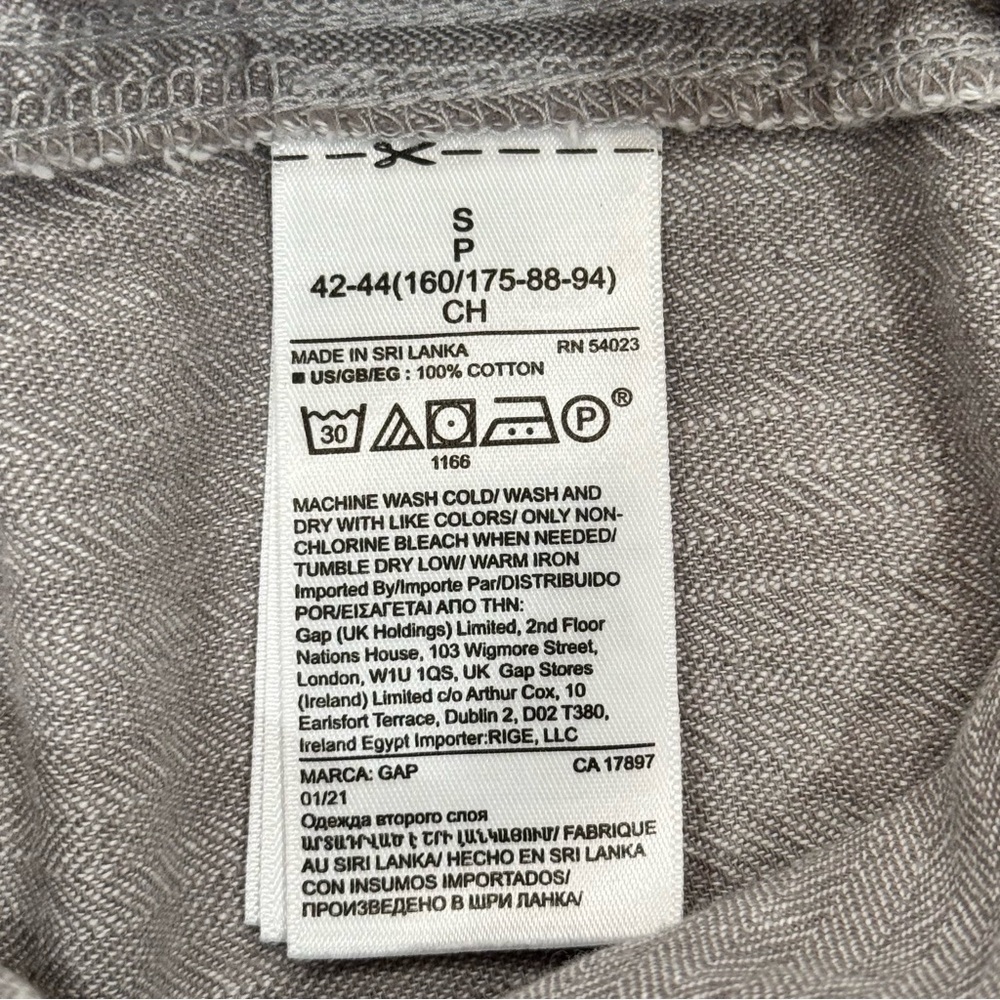 NWOT GAP Size Small High Rise Elastic Waist/Ankle Gray Chambray Utility Joggers - Picture 5 of 7